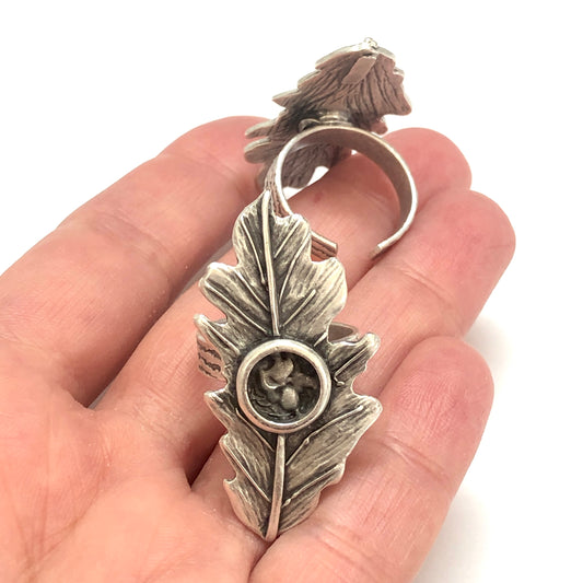 Antik versilberter Messingring - 28