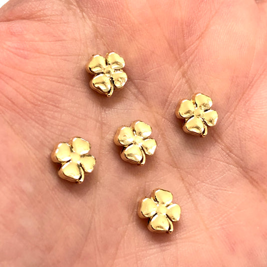 Gold Plated 7mm Clover Spacer
