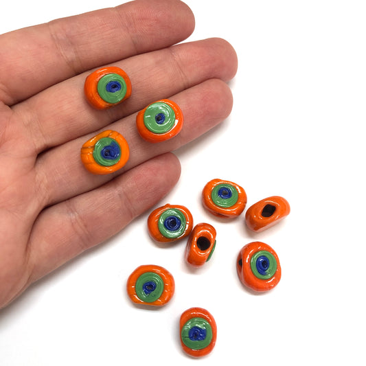 Calf's Eye Evil Eye Beads 15 mm -14 
