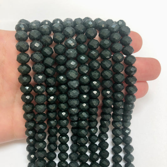 Kristal Boncuk, Çin Kristali-8mm-33 (Koyu Gri)