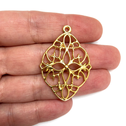 Mat Altın Kaplama Kolye Ucu -081