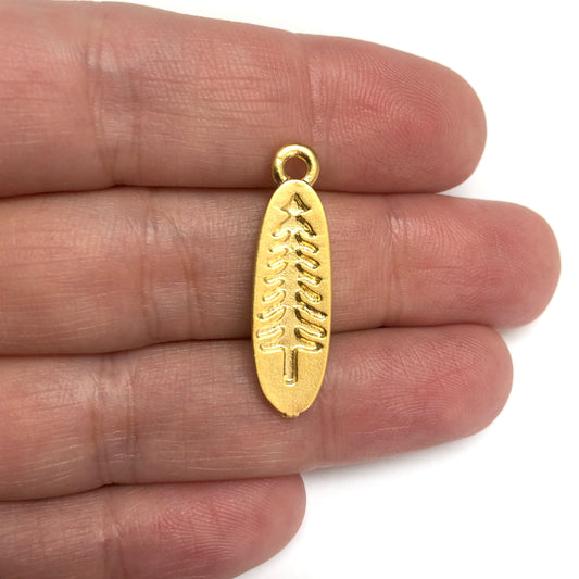 Mattvergoldeter Anhänger -30 (groß)