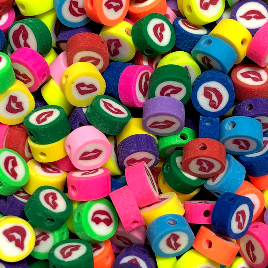 Polymer Clay (Fimo) Karışık Renkli Dudak