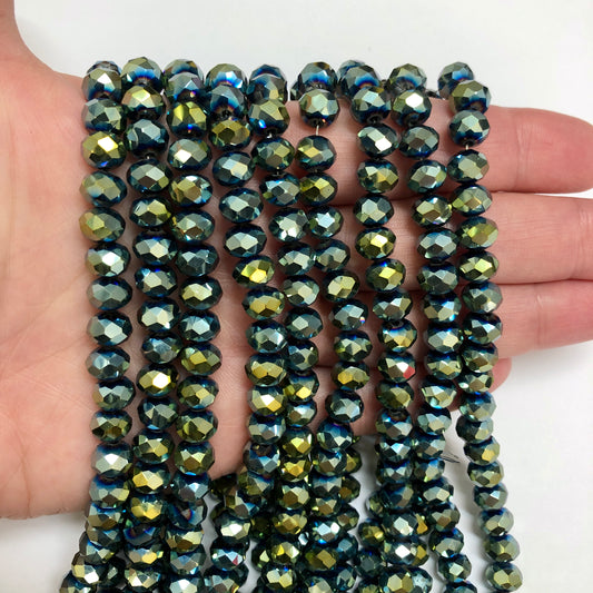 Crystal Beads, Chinese Crystal-8mm-30 Iced Janjan Blue