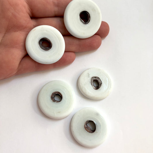 Halka Ocak Boncuğu Orta Boy - Beyaz