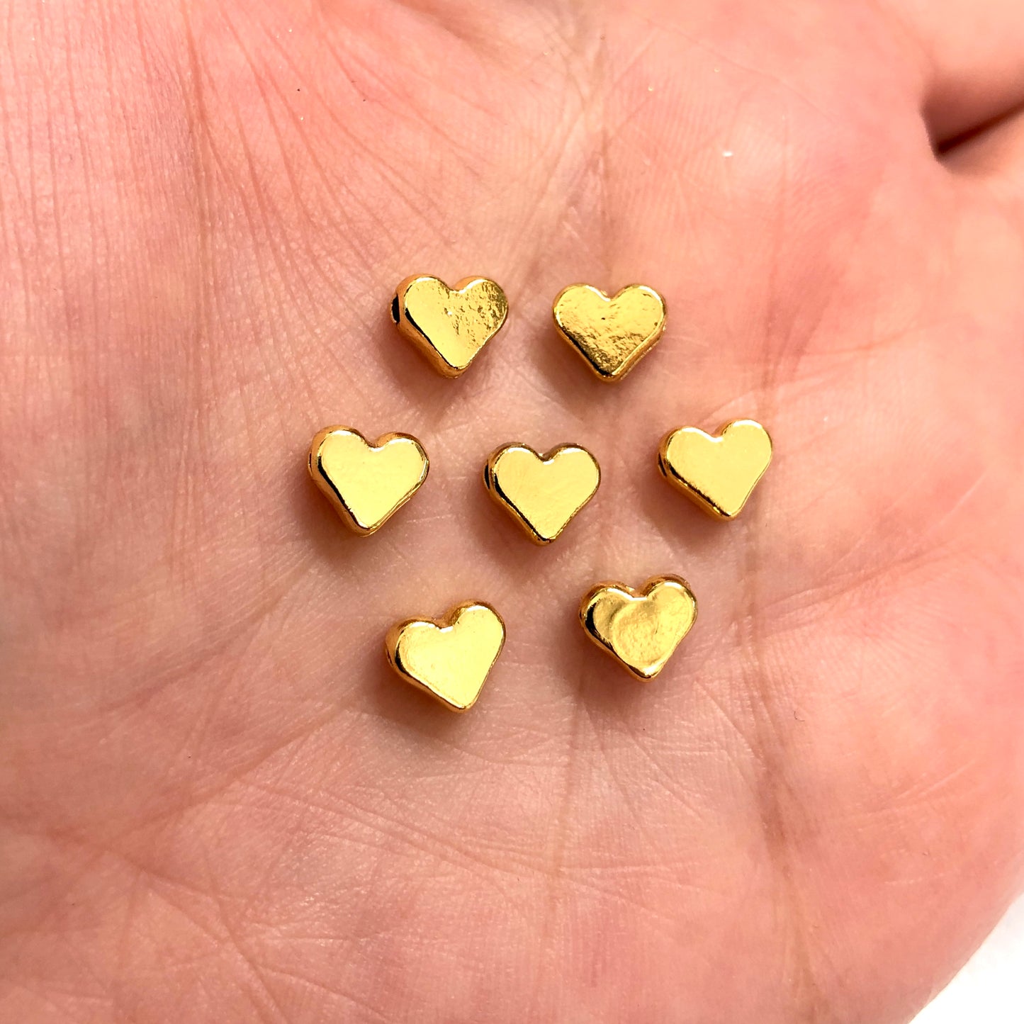 Gold Plated Heart 7 mm Spacer