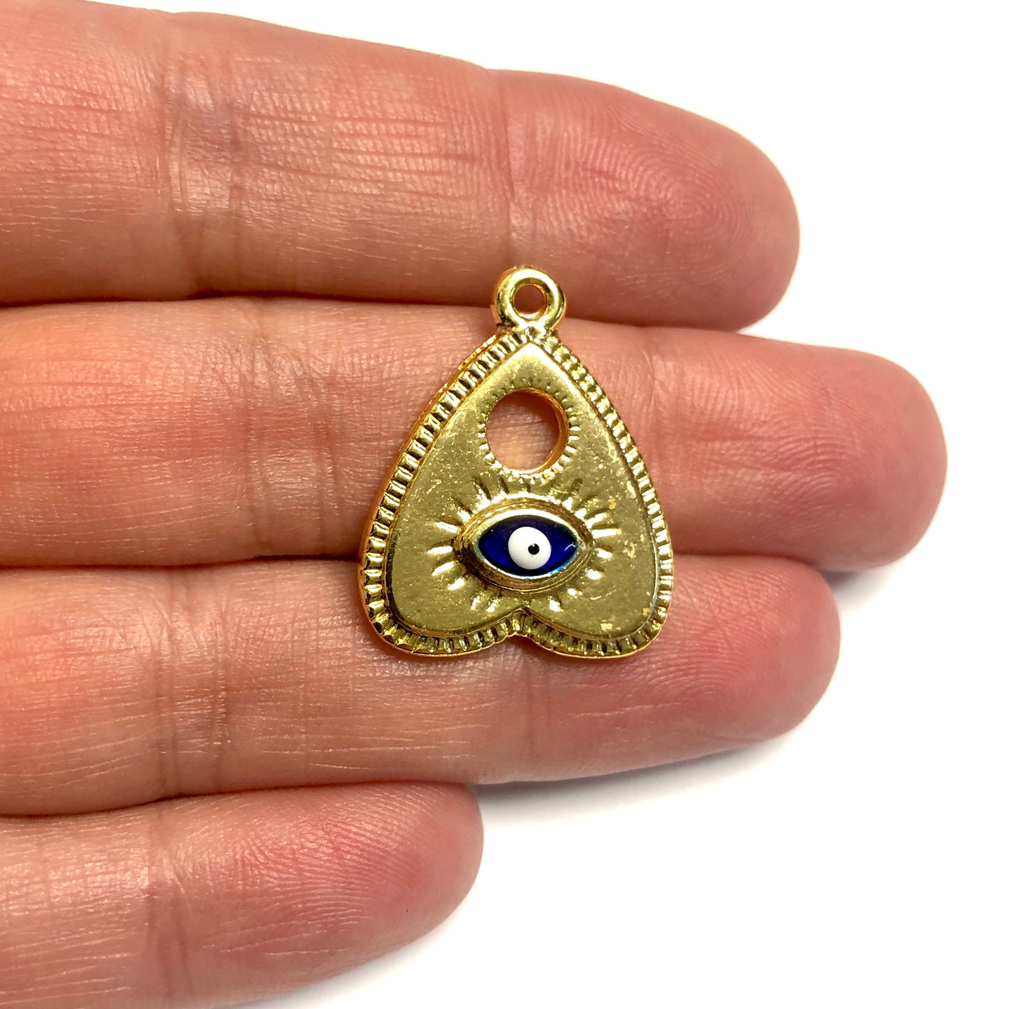Gold Plated Framed Hand Painted Ceramic Eye Bracelet Apparatus-22