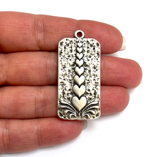 Antik Gümüş Kaplama Kolye Ucu -101