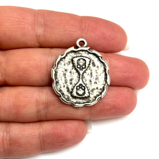 Antik Gümüş Kaplama Kolye Ucu -073