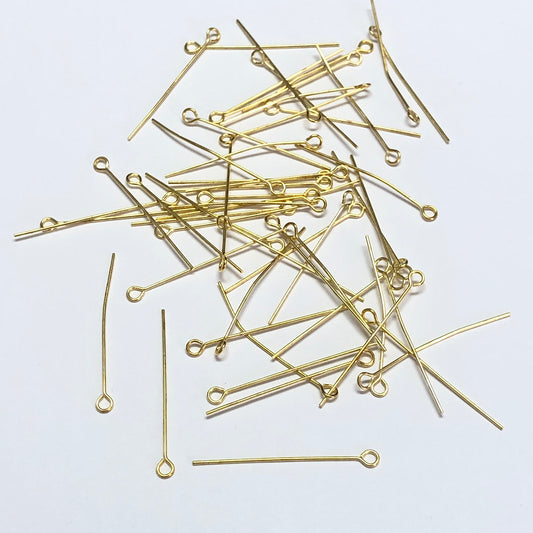 Gold Plated Flat Nails 20 MM