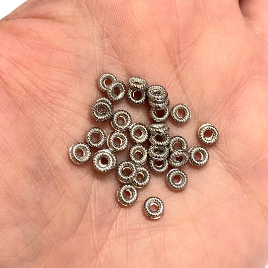 Rodyum Kaplama 5x1mm Simit Rondel Ara Aparat