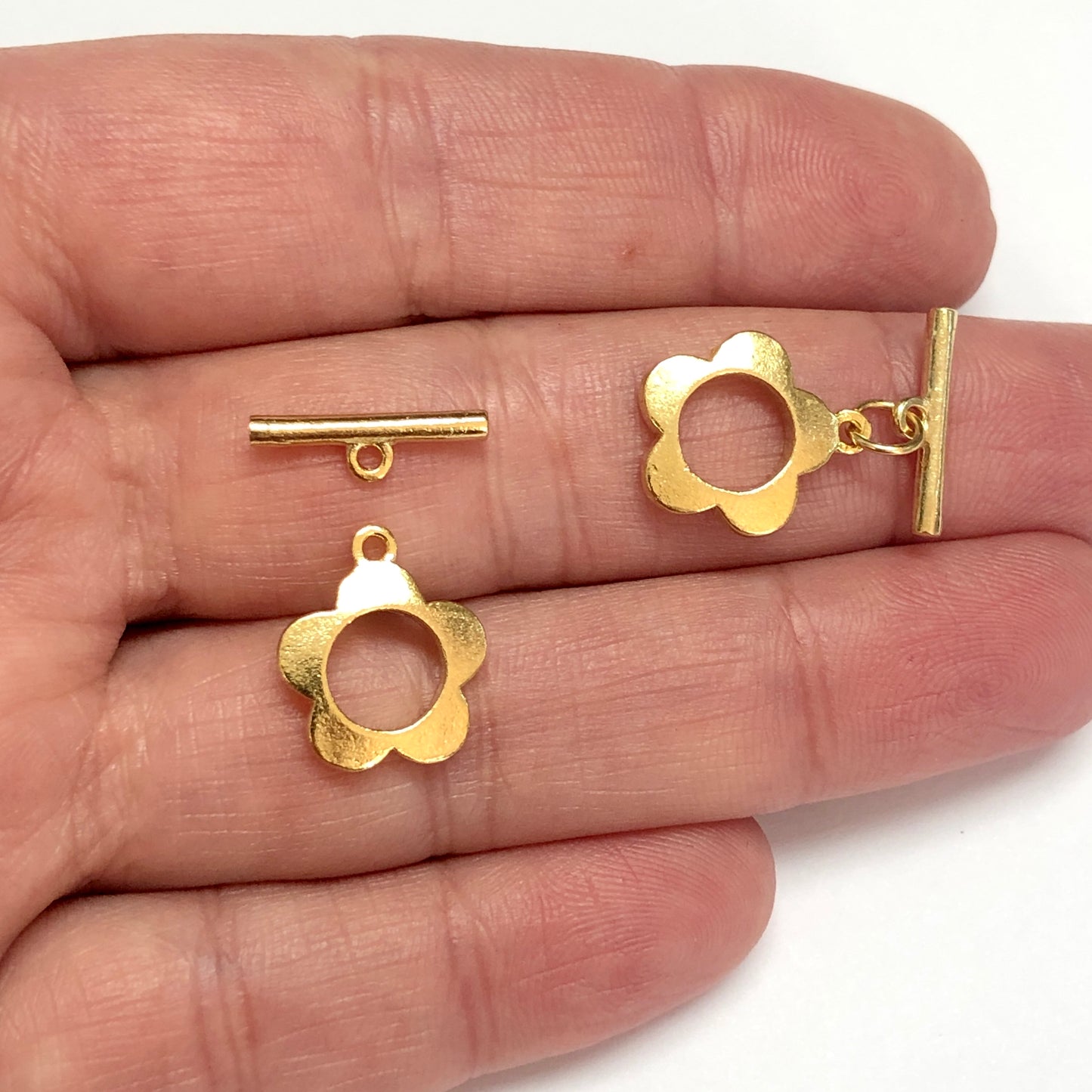 Altın Kaplama T Kilit  - Çiçek