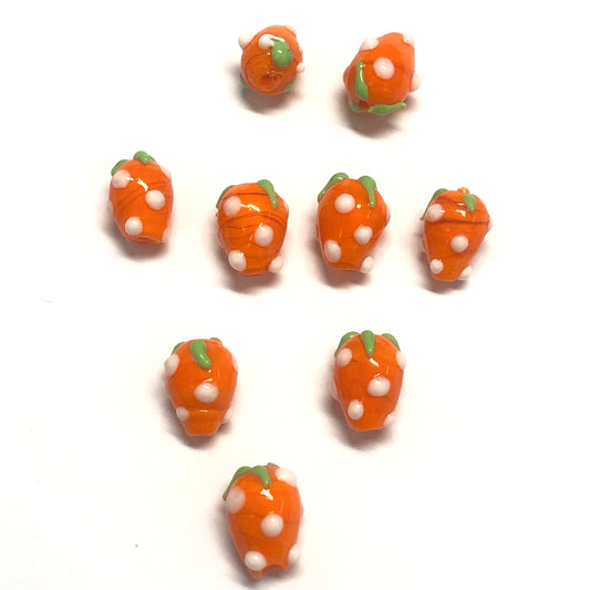 Blackberry Glass Bead - Orange