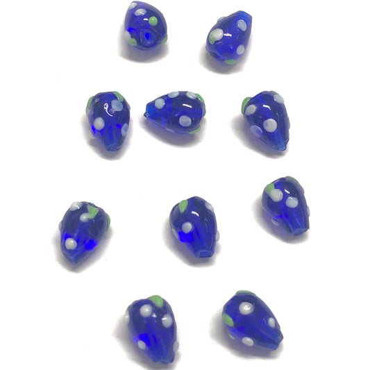 Blackberry Glass Beads - Navy Blue