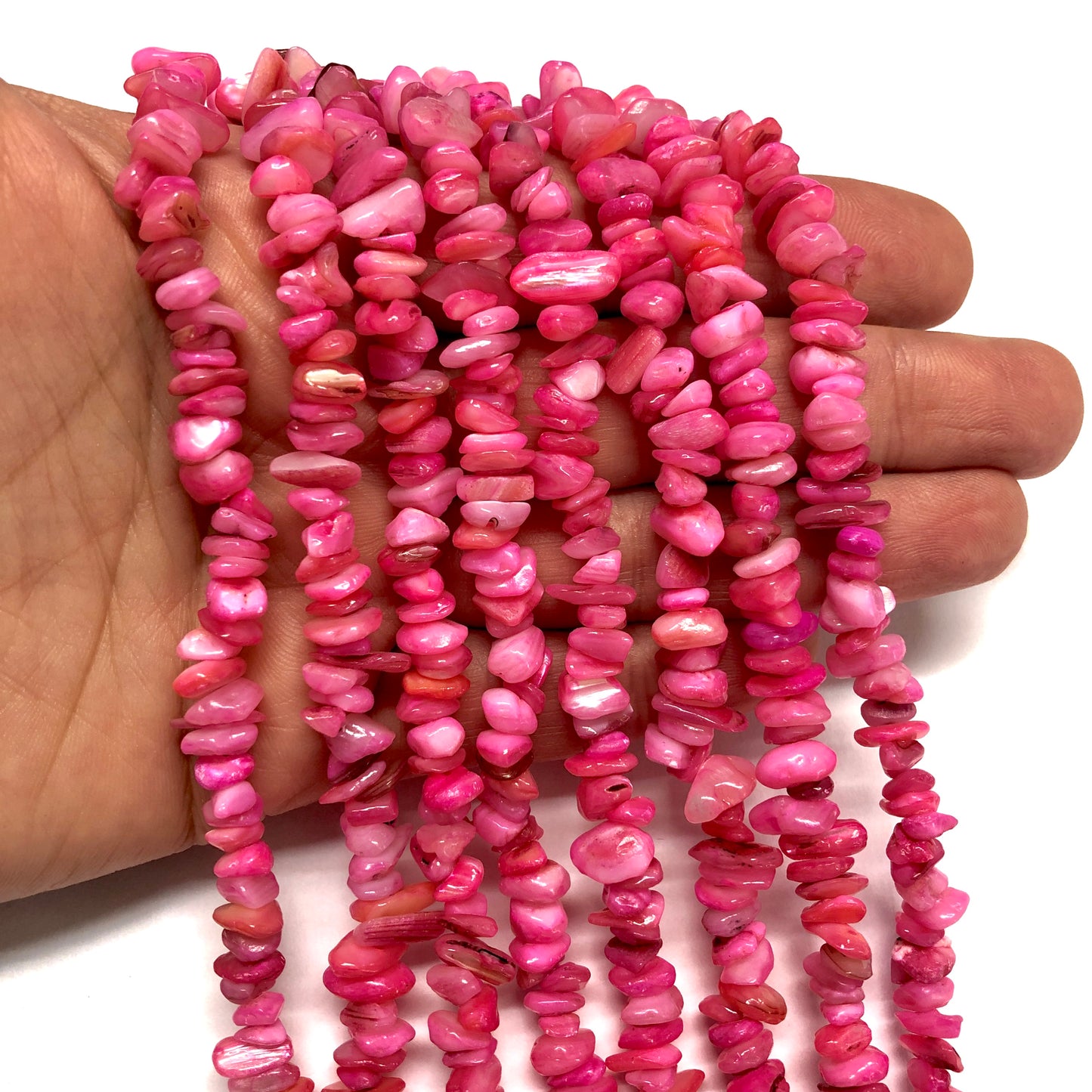 Colored Broken Mother-of-Pearl-12 Pink Coral Color
