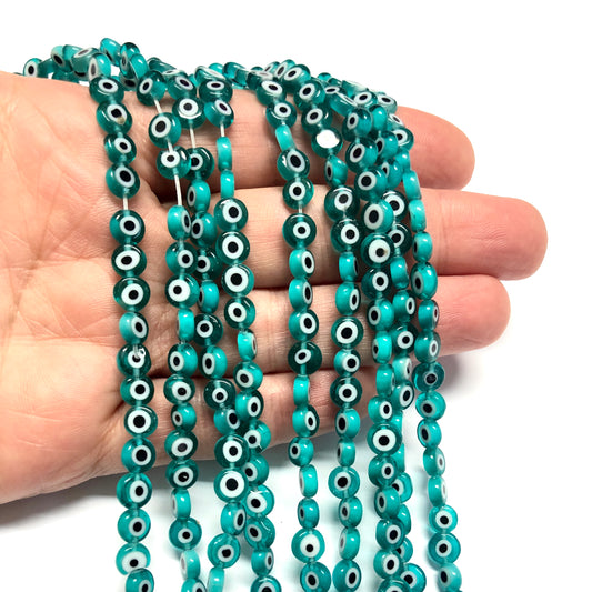 Evil Eye Perlen flach 6 mm -5