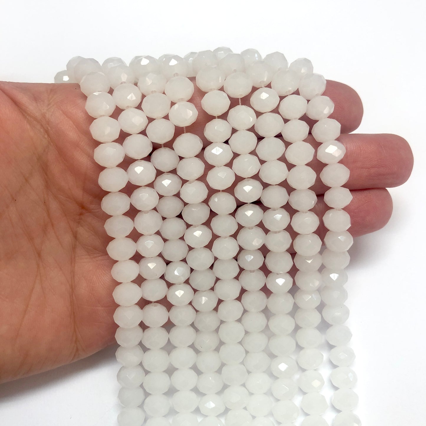 Crystal Bead, Chinese Crystal-8mm-4 (Icy White)