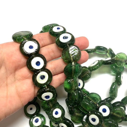 Transparent Blue Calf's Eye Evil Eye Bead