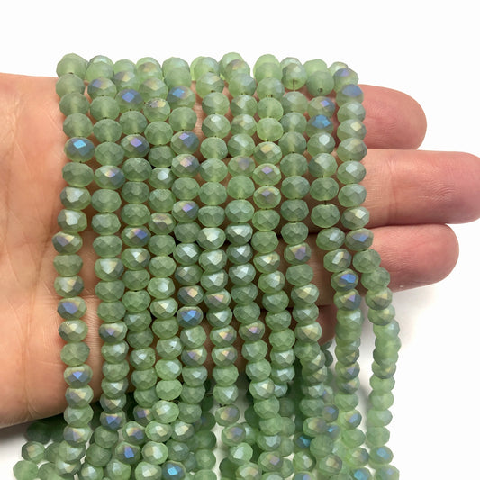 Chinese Crystal 6mm - 57 - Matte Marbling Green