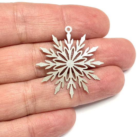 Paslanmaz Çelik, Kartanesi Kolye ucu (Stainless Steel Snowflake Pendant)