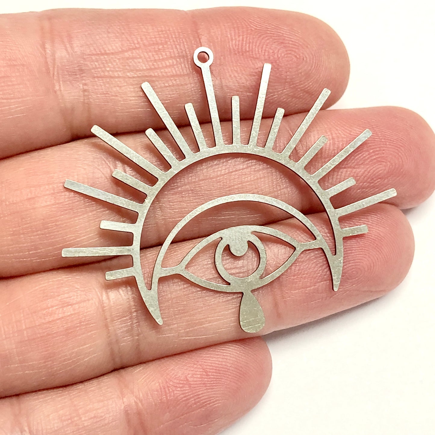 Paslanmaz Çelik, Güneş ve Ay Kolye ucu (Stainless Steel Sun and Moon Pendant)