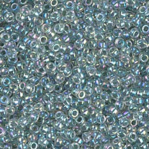 Miyuki-Perlen, runde Miyuki-Perlen11/0-0263 Kristall mit Seafoam-Futter