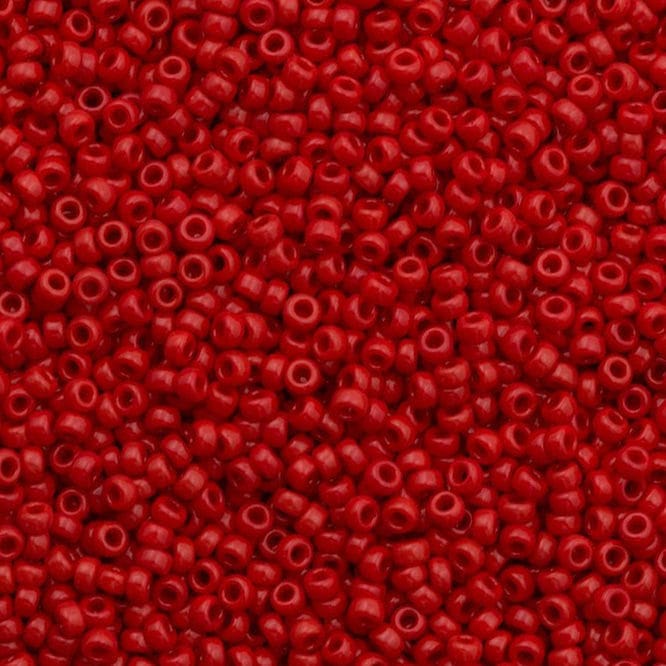 Miyuki Beads, MiyukiRoundBeads11/0-0408 Opaque Dark Red