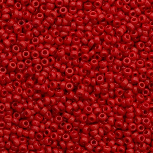Miyuki Beads, MiyukiRoundBeads11/0-0408 Opaque Dark Red