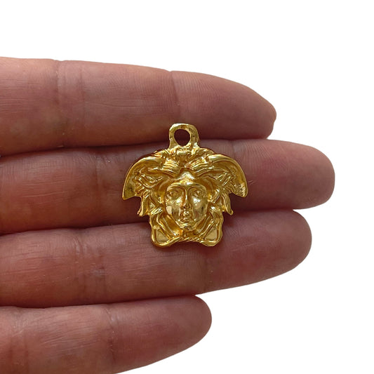 Gold Plated Medusa Medallion-1