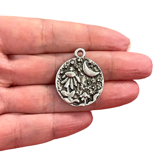 Antique Silver Plated Pendant -11