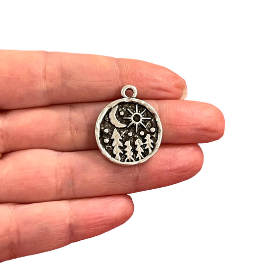 Antique Silver Plated Pendant -22