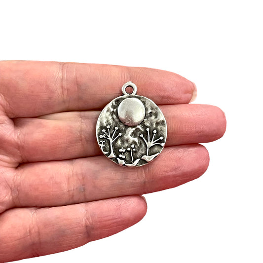 Antique Silver Plated Pendant -18