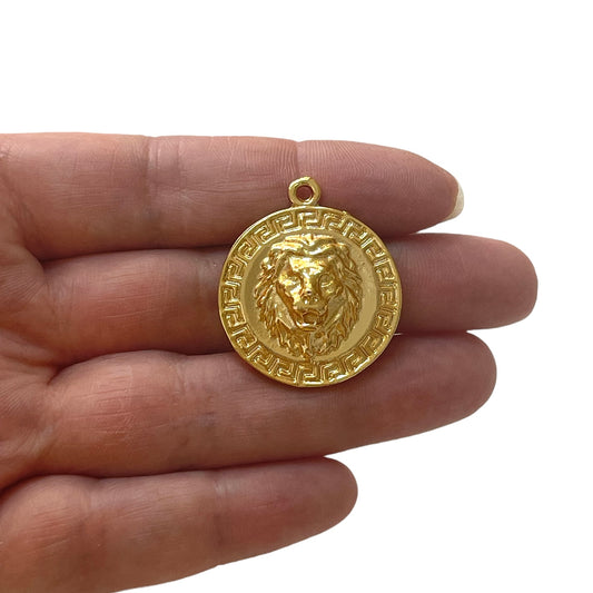 Gold Plated Lion Locket-1