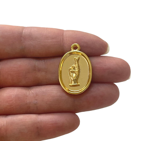 Gold Plated Luck Pendant-1