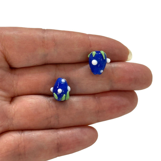 Murano Cam Çilek - Kobalt