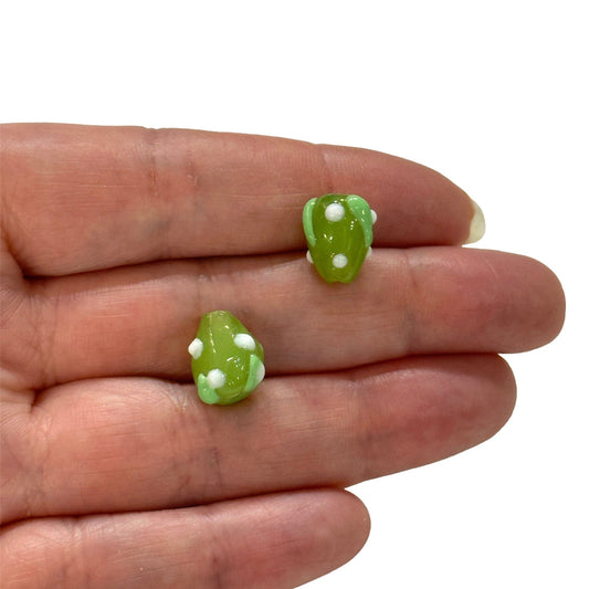 Murano Cam Çilek - Yeşil