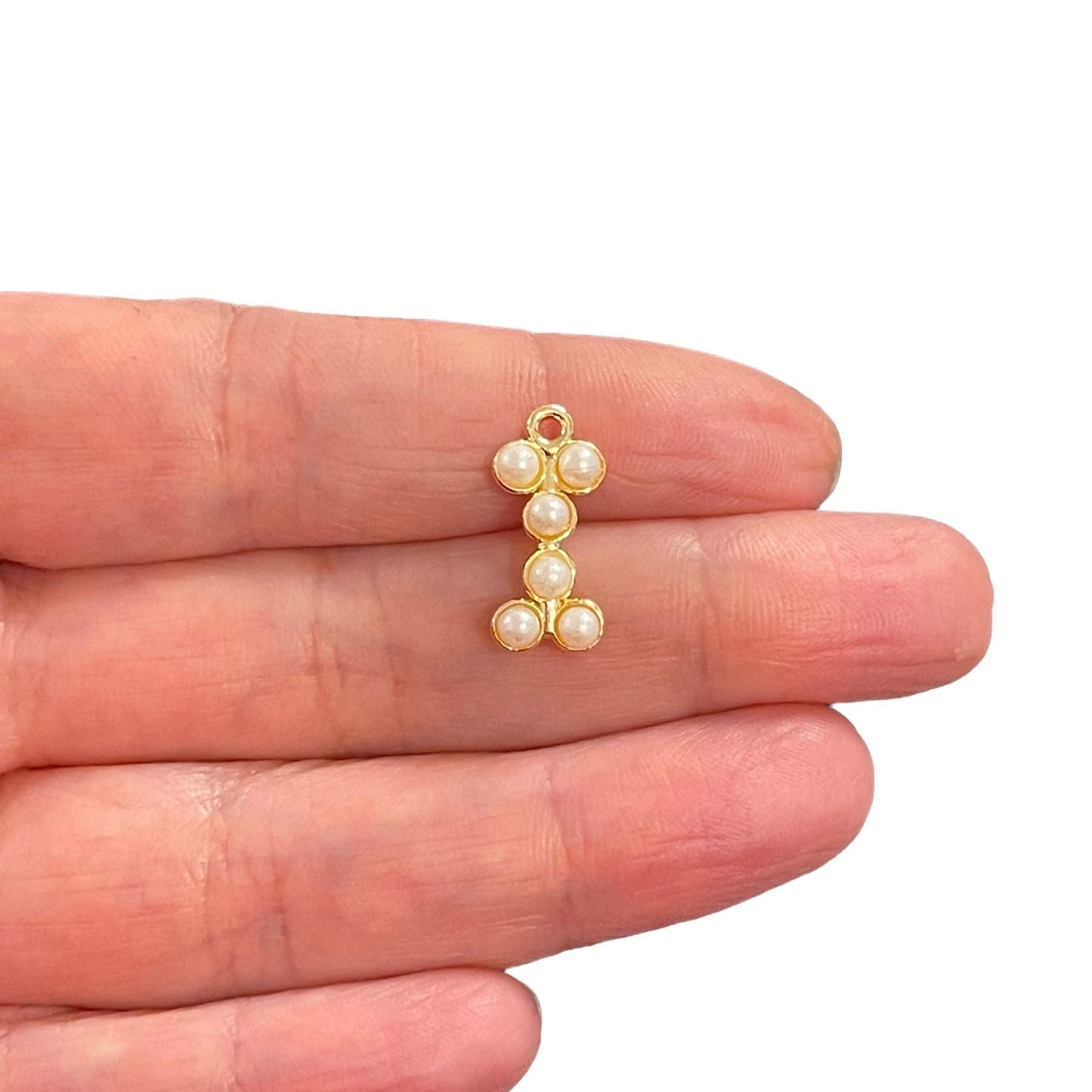 Gold Plated Mini Pearl Letter