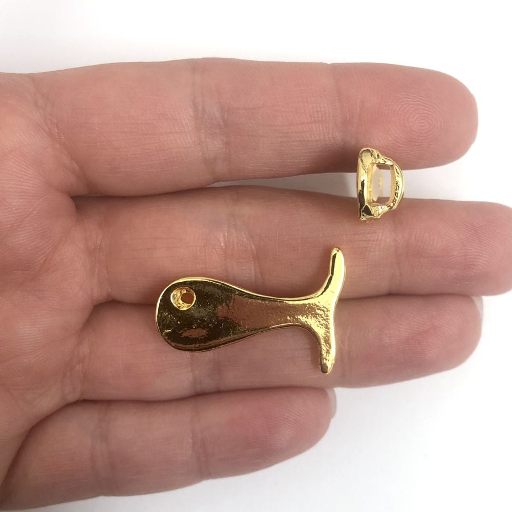 Gold Plated 29mm Whale Spacer