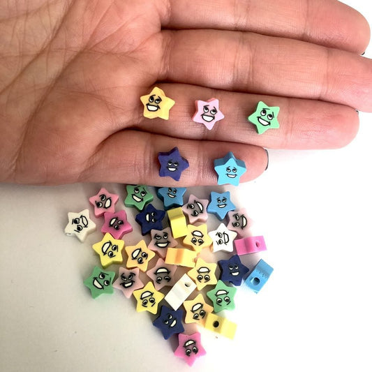 Polymer Clay (Fimo) Yıldız Gülen Yüz