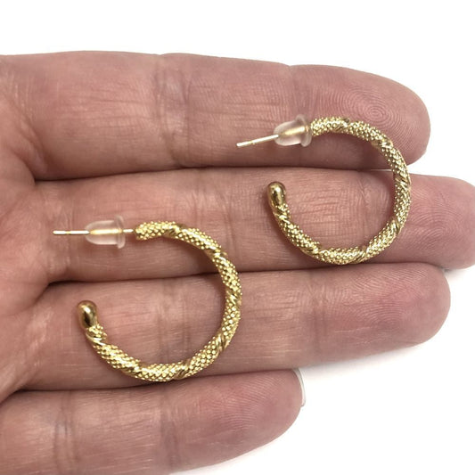 Gold Plated Brass Earring Apparatus 24mm
