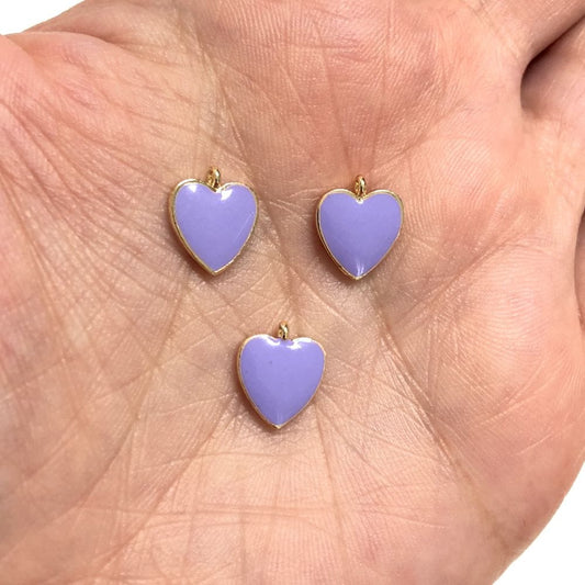 Vergoldeter Emaille-Herzschüttelapparat - Flieder