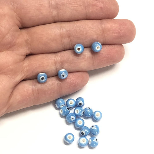 5mm Yuvarlak Seramik Boncuk - Mavi