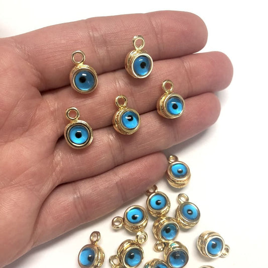 Gold Plated Evil Eye Bead Hanging Apparatus