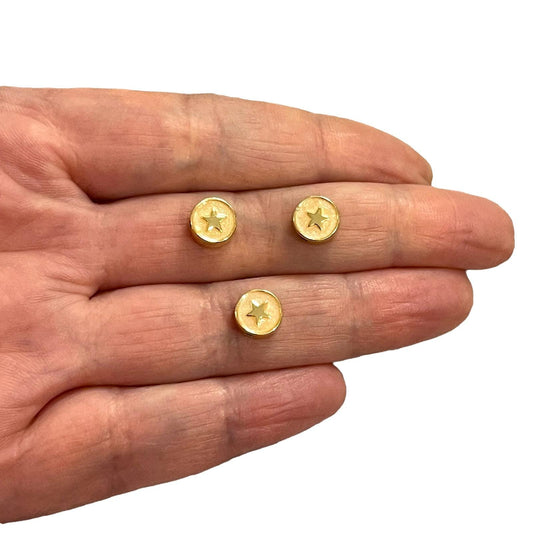 Vergoldetes Sternwerkzeug aus Emaille - Perlmutt